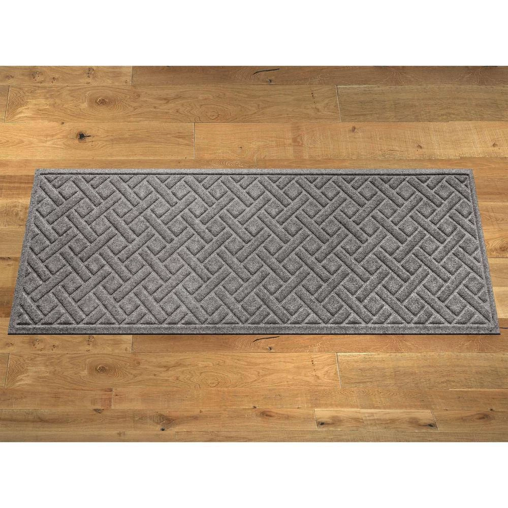 Aqua Shield Lattice Medium Grey 22 in. x 60 in. PET Polyester Indoor Outdoor Door Mat by Bungalow Flooring 2 Aqua Shield Lattice Medium Grey 22 in. x 60 in. PET Polyester Indoor Outdoor Door Mat by Bungalow Flooring - Image 2