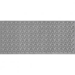 Aqua Shield Dogwood Leaf Medium Grey 22 in. x 60 in. PET Polyester Indoor Outdoor Door Mat by Bungalow Flooring