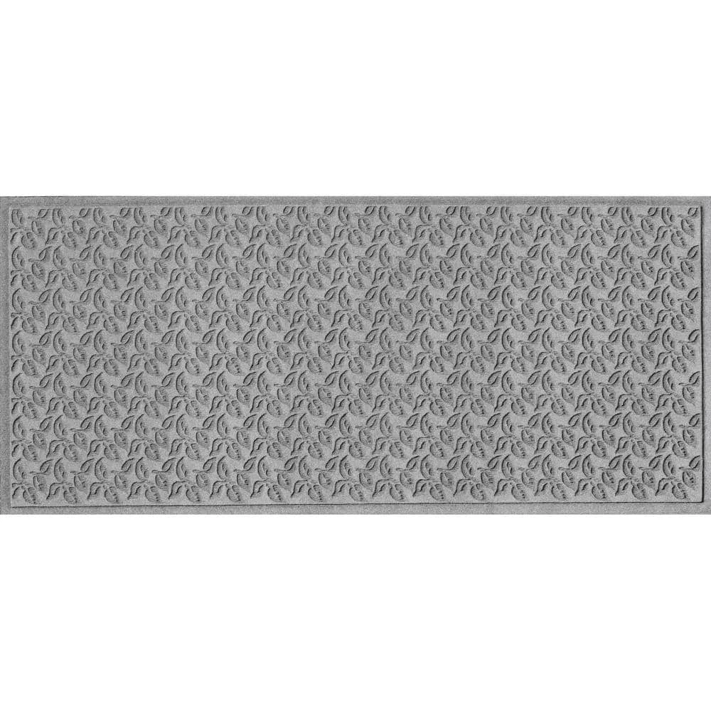 Aqua Shield Dogwood Leaf Medium Grey 22 in. x 60 in. PET Polyester Indoor Outdoor Door Mat by Bungalow Flooring 1 Aqua Shield Dogwood Leaf Medium Grey 22 in. x 60 in. PET Polyester Indoor Outdoor Door Mat by Bungalow Flooring