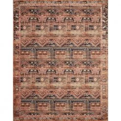 Layla Mocha/Blush 2 ft. 6 in. x 12 ft. Traditional 100% Polyester Runner Rug by LOLOI II