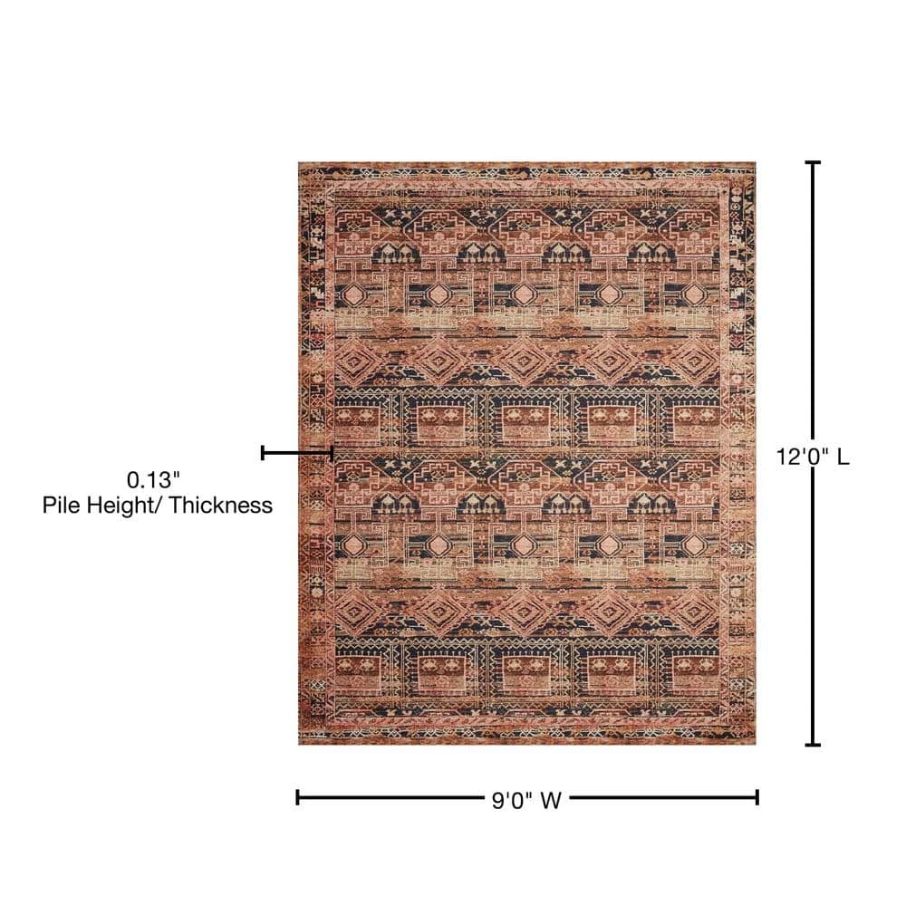 Layla Mocha/Blush 9 ft. x 12 ft. Traditional 100% Polyester Area Rug by LOLOI II 3 Layla Mocha/Blush 9 ft. x 12 ft. Traditional 100% Polyester Area Rug by LOLOI II - Image 3