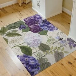 Hydrangeas 3 ft. x 4 ft. Desk Chair Mat by Bungalow Flooring -Bungalow Flooring Store multi bungalow flooring chair mats 2285100034 4f 1000