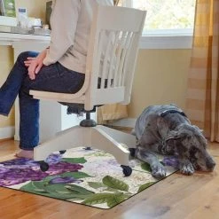 Hydrangeas 3 ft. x 4 ft. Desk Chair Mat by Bungalow Flooring