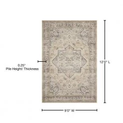Hathaway Multi/Ivory 9 ft. x 12 ft. Traditional 100% Polyester Pile Area Rug by LOLOI II 6 Hathaway Multi/Ivory 9 ft. x 12 ft. Traditional 100% Polyester Pile Area Rug by LOLOI II -Bungalow Flooring Store multi ivory loloi ii area rugs hathhth 07mliv90c0 40 1000