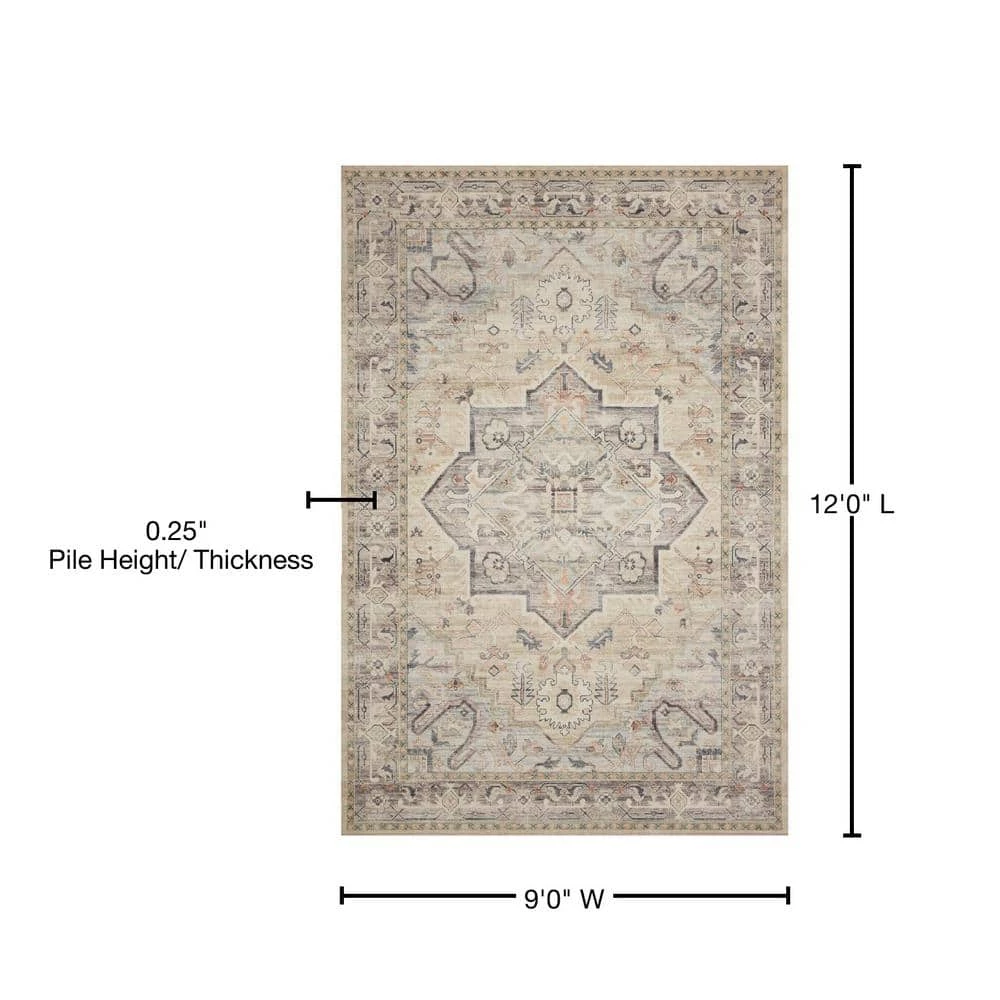 Hathaway Multi/Ivory 9 ft. x 12 ft. Traditional 100% Polyester Pile Area Rug by LOLOI II 3 Hathaway Multi/Ivory 9 ft. x 12 ft. Traditional 100% Polyester Pile Area Rug by LOLOI II - Image 3