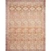 Layla Natural/Spice 2 ft. x 5 ft. Distressed Traditional Diamond Printed 100% Polyester Area Rug by LOLOI II