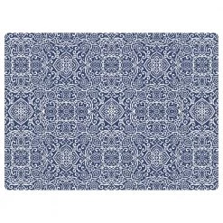 9 to 5 Arabesque Navy 3 ft. x 4 ft. Home Office Desk Chair Mat by Bungalow Flooring