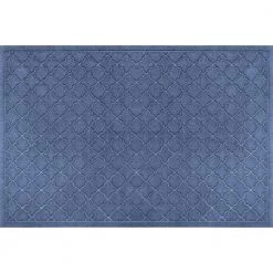 Aqua Shield Cordova Navy 34 in. x 52 in. PET Polyester Door Mat by Bungalow Flooring