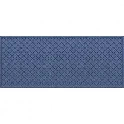 Aqua Shield Cordova Navy 35 in. x 85 in. PET Polyester Door Mat by Bungalow Flooring