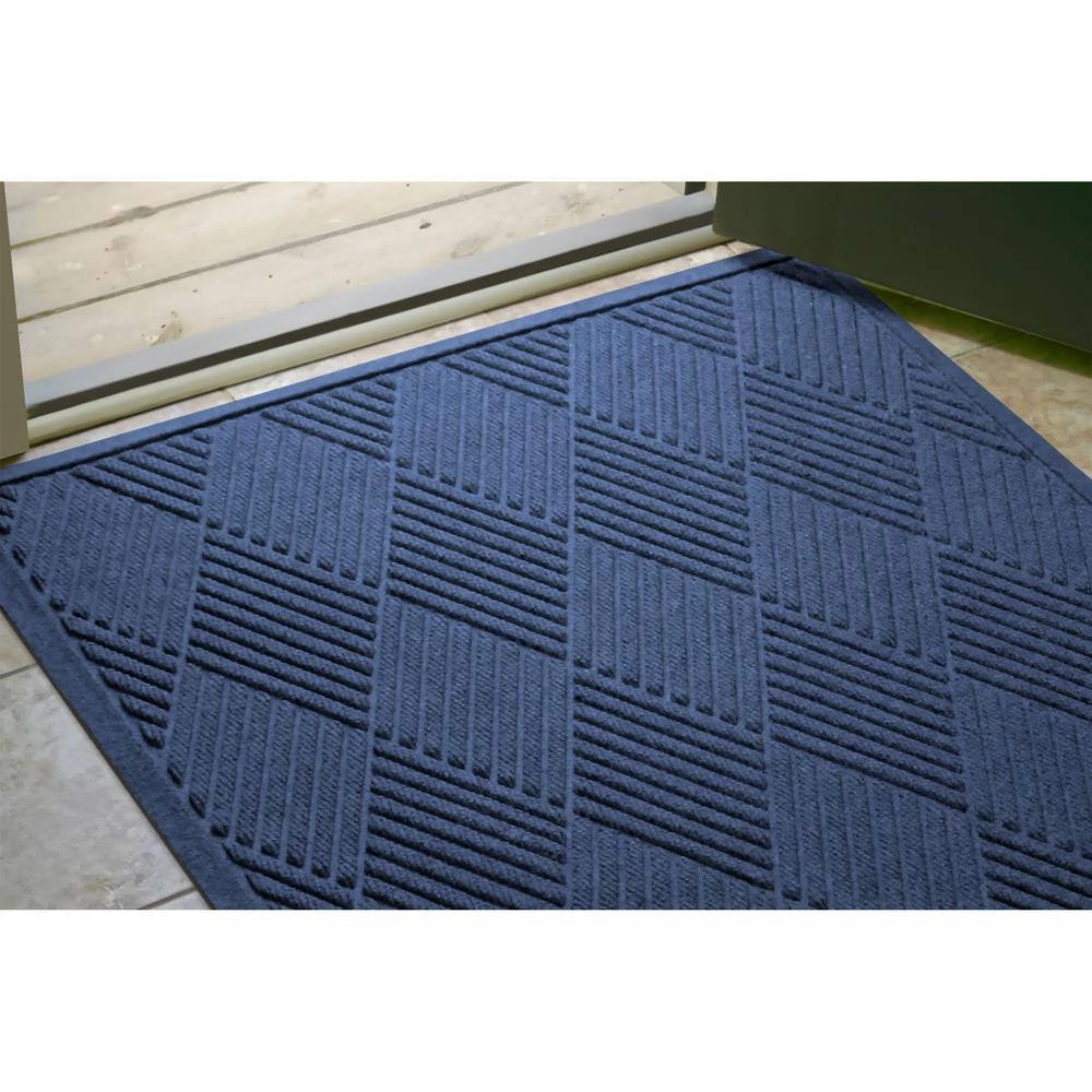 Aqua Shield Diamonds Navy 35 in. x 59 in. PET Polyester Door Mat by Bungalow Flooring 11 Aqua Shield Diamonds Navy 35 in. x 59 in. PET Polyester Door Mat by Bungalow Flooring - Image 11