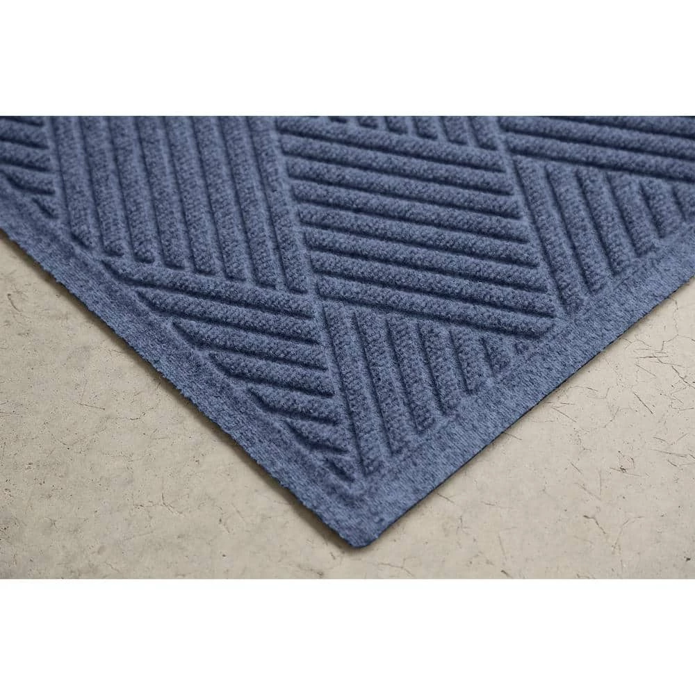 Aqua Shield Diamonds Navy 35 in. x 59 in. PET Polyester Door Mat by Bungalow Flooring 3 Aqua Shield Diamonds Navy 35 in. x 59 in. PET Polyester Door Mat by Bungalow Flooring - Image 3