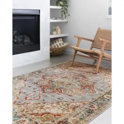 Isadora Oatmeal/Multi 8 ft. x 10 ft. Transitional 100% Polypropylene Pile Area Rug by LOLOI II -Bungalow Flooring Store oatmeal multi loloi ii area rugs isadisa 02otml80a0 31 1000