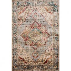Isadora Oatmeal/Multi 8 ft. x 10 ft. Transitional 100% Polypropylene Pile Area Rug by LOLOI II