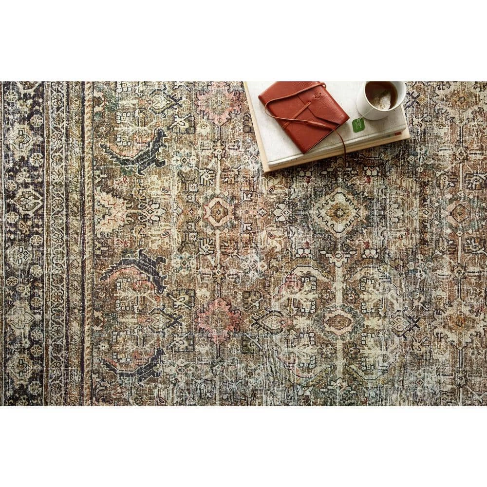 Layla Olive/Charcoal 2 ft. 3 in. x 3 ft. 9 in. Traditional 100% Polyester Area Rug by LOLOI II 3 Layla Olive/Charcoal 2 ft. 3 in. x 3 ft. 9 in. Traditional 100% Polyester Area Rug by LOLOI II - Image 3