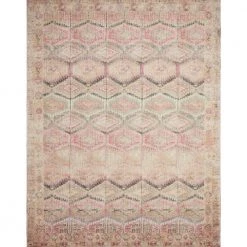 Layla Pink/Lagoon 1 ft. 6 in. x 1 ft. 6 in. Sample Traditional Polyester Area Rug by LOLOI II
