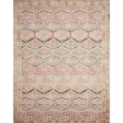 Layla Pink/Lagoon 2 ft. 6 in. x 12 ft. Traditional 100% Polyester Runner Rug by LOLOI II