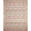 Layla Pink/Lagoon 3 ft. 6 in. x 5 ft. 6 in. Traditional 100% Polyester Area Rug by LOLOI II