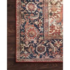 Layla Red/Navy 1 ft. 6 in. x 1 ft. 6 in. Sample Traditional Polyester Area Rug by LOLOI II -Bungalow Flooring Store red navy loloi ii area rugs layllay 08renv160s d4 1000
