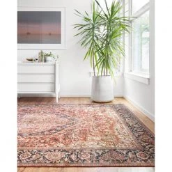 Layla Red/Navy 5 ft. x 7 ft. 6 in. Traditional 100% Polyester Area Rug by LOLOI II -Bungalow Flooring Store red navy loloi ii area rugs layllay 08renv5076 31 1000