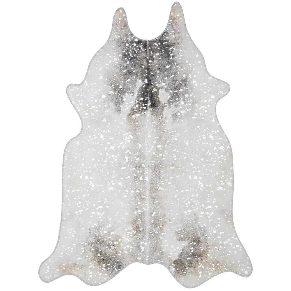 Odessa Silver/Grey 5 ft. x 6 ft. 6 in. Contemporary Polyester Area Rug by LOLOI II 1 Odessa Silver/Grey 5 ft. x 6 ft. 6 in. Contemporary Polyester Area Rug by LOLOI II