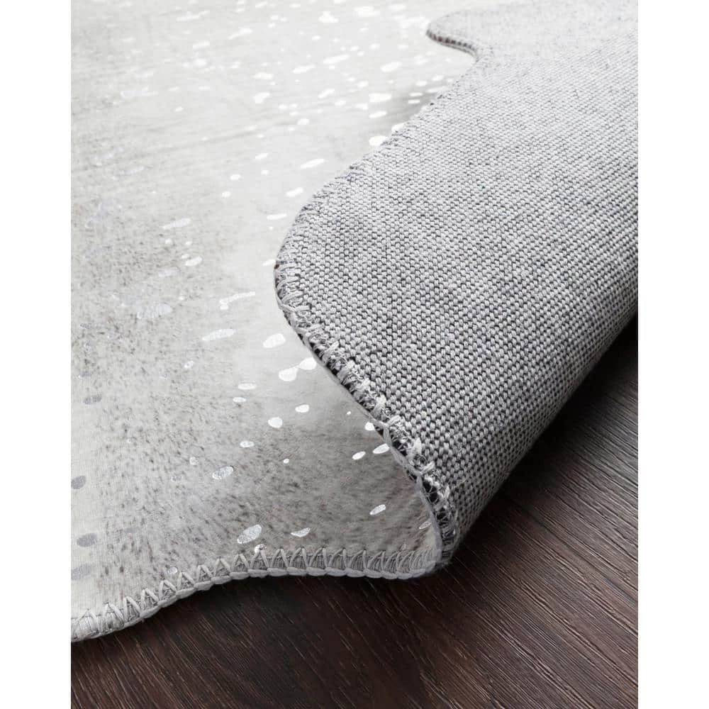 Odessa Silver/Grey 5 ft. x 6 ft. 6 in. Contemporary Polyester Area Rug by LOLOI II 2 Odessa Silver/Grey 5 ft. x 6 ft. 6 in. Contemporary Polyester Area Rug by LOLOI II - Image 2