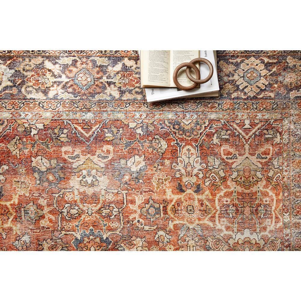 Layla Spice/Marine 2 ft. 6 in. x 7 ft. 6 in. Traditional 100% Polyester Runner Rug by LOLOI II 3 Layla Spice/Marine 2 ft. 6 in. x 7 ft. 6 in. Traditional 100% Polyester Runner Rug by LOLOI II - Image 3
