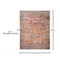 Layla Spice/Marine 3 ft. 6 in. x 5 ft. 6 in. Traditional 100% Polyester Area Rug by LOLOI II 8 Layla Spice/Marine 3 ft. 6 in. x 5 ft. 6 in. Traditional 100% Polyester Area Rug by LOLOI II -Bungalow Flooring Store spice marine loloi ii area rugs layllay 02sqnn3656 76 1000