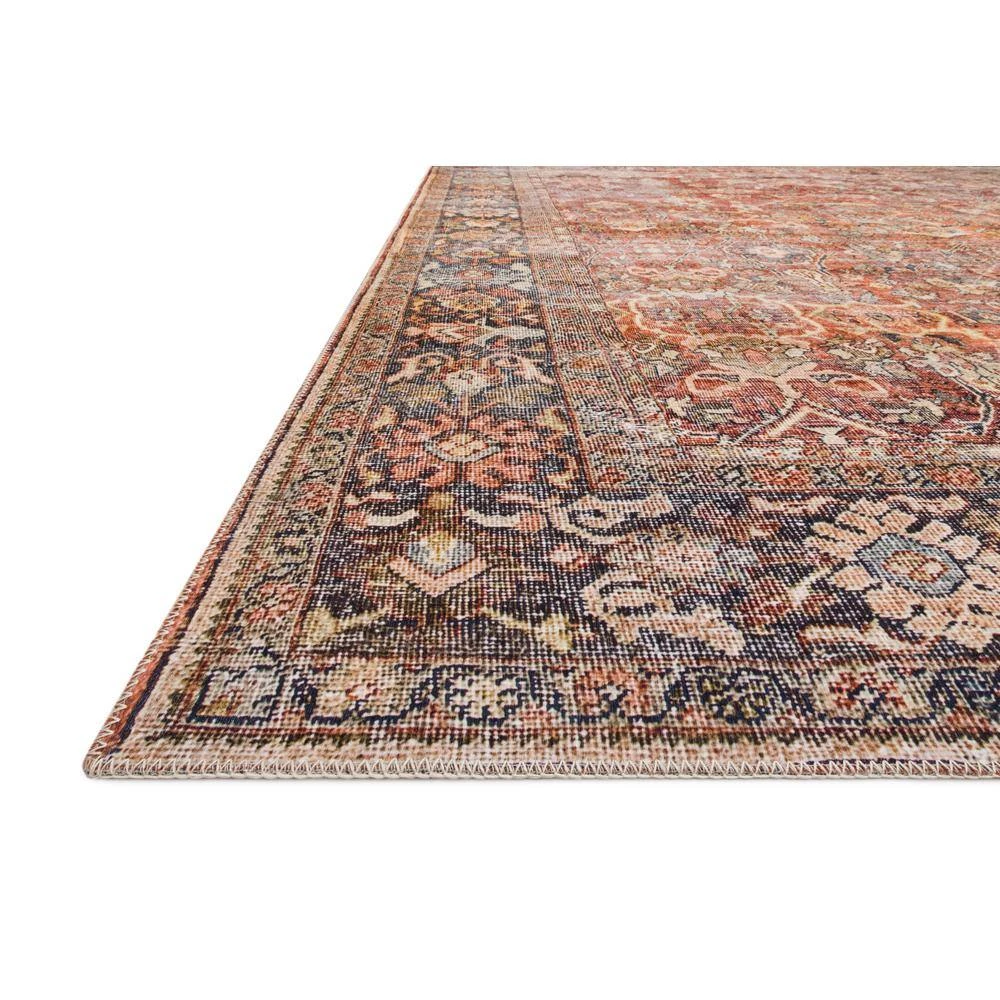 Layla Spice/Marine 3 ft. 6 in. x 5 ft. 6 in. Traditional 100% Polyester Area Rug by LOLOI II 2 Layla Spice/Marine 3 ft. 6 in. x 5 ft. 6 in. Traditional 100% Polyester Area Rug by LOLOI II - Image 2