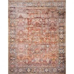 Layla Spice/Marine 7 ft. 6 in. x 9 ft. 6 in. Traditional 100% Polyester Runner Rug by LOLOI II
