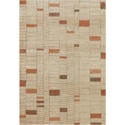 Bowery Tangerine/Taupe 7 ft. 10 in. x 10 ft. Contemporary Polypropylene Pile Area Rug by LOLOI II