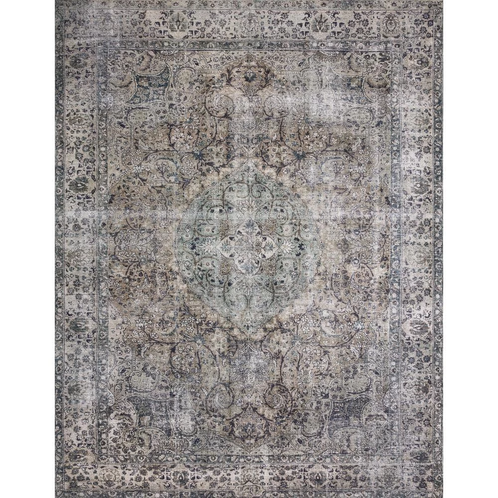 Layla Taupe/Stone 2 ft. x 5 ft. Traditional 100% Polyester Area Rug by LOLOI II 1 Layla Taupe/Stone 2 ft. x 5 ft. Traditional 100% Polyester Area Rug by LOLOI II