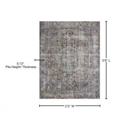 Layla Taupe/Stone 2 ft. 3 in. x 3 ft. 9 in. Traditional 100% Polyester Area Rug by LOLOI II -Bungalow Flooring Store taupe stone loloi ii area rugs layllay 06tasn2339 76 1000