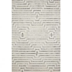 Hagen White/Sky 6 ft. 7 in. x 9 ft. 2 in. Contemporary 100% Polypropylene Pile Area Rug by LOLOI II
